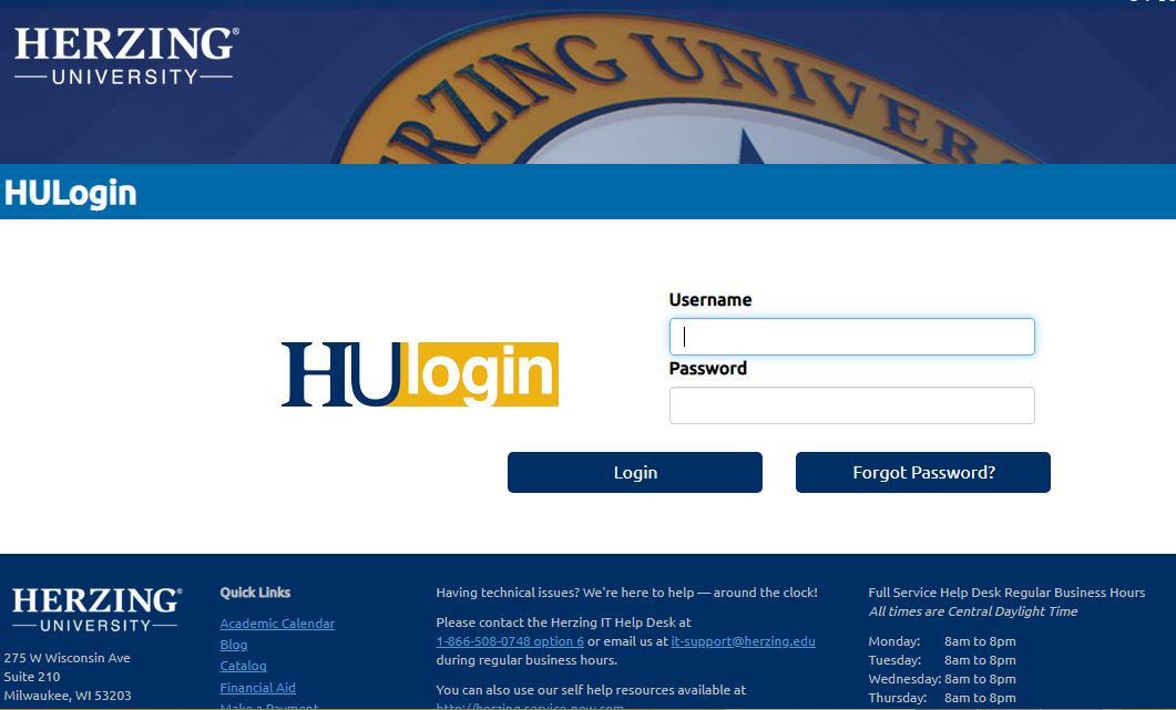 Herzing University Student Portal