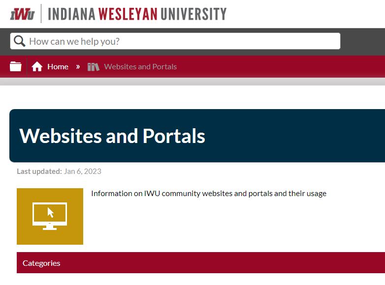 IWU Student Portal