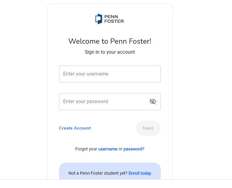 Penn Foster Student Portal
