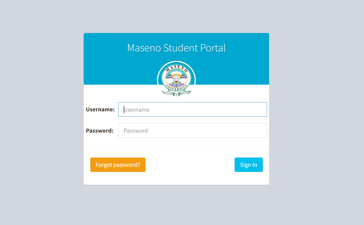 How to Login to the Maseno student portal