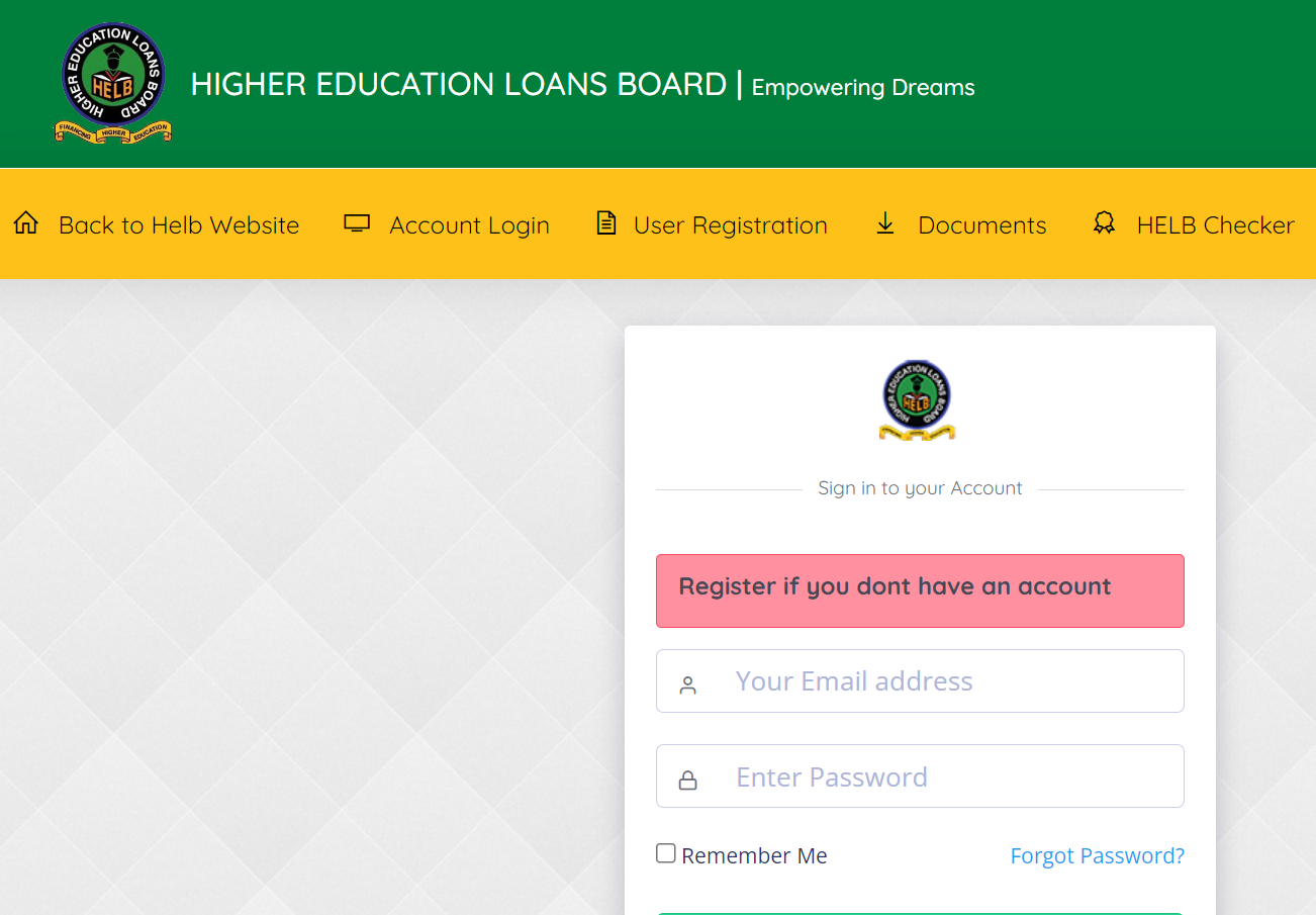 How to Login to the helb student portal
