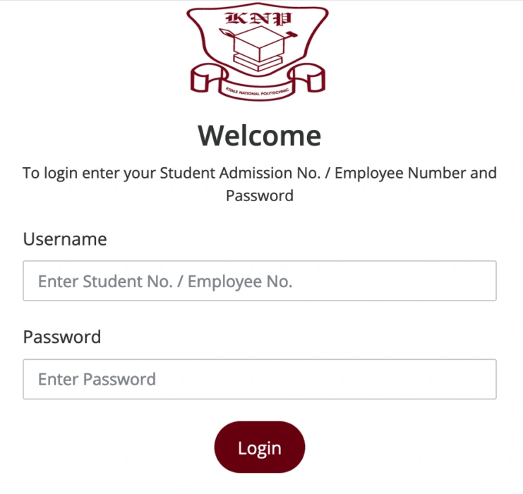 How to Login to the Kitale National Polytechnic Student Portal