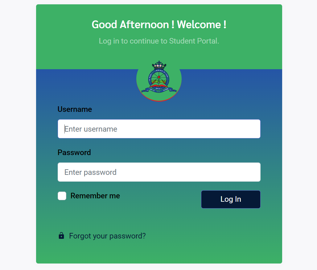 How to Login to the PUEA Student Portal