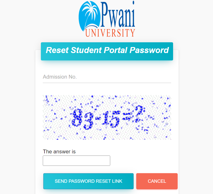 How to Retrieve your PWANI University Student Portal Login Password