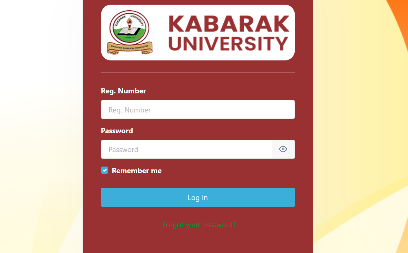 How to Login to the kabarak student portal