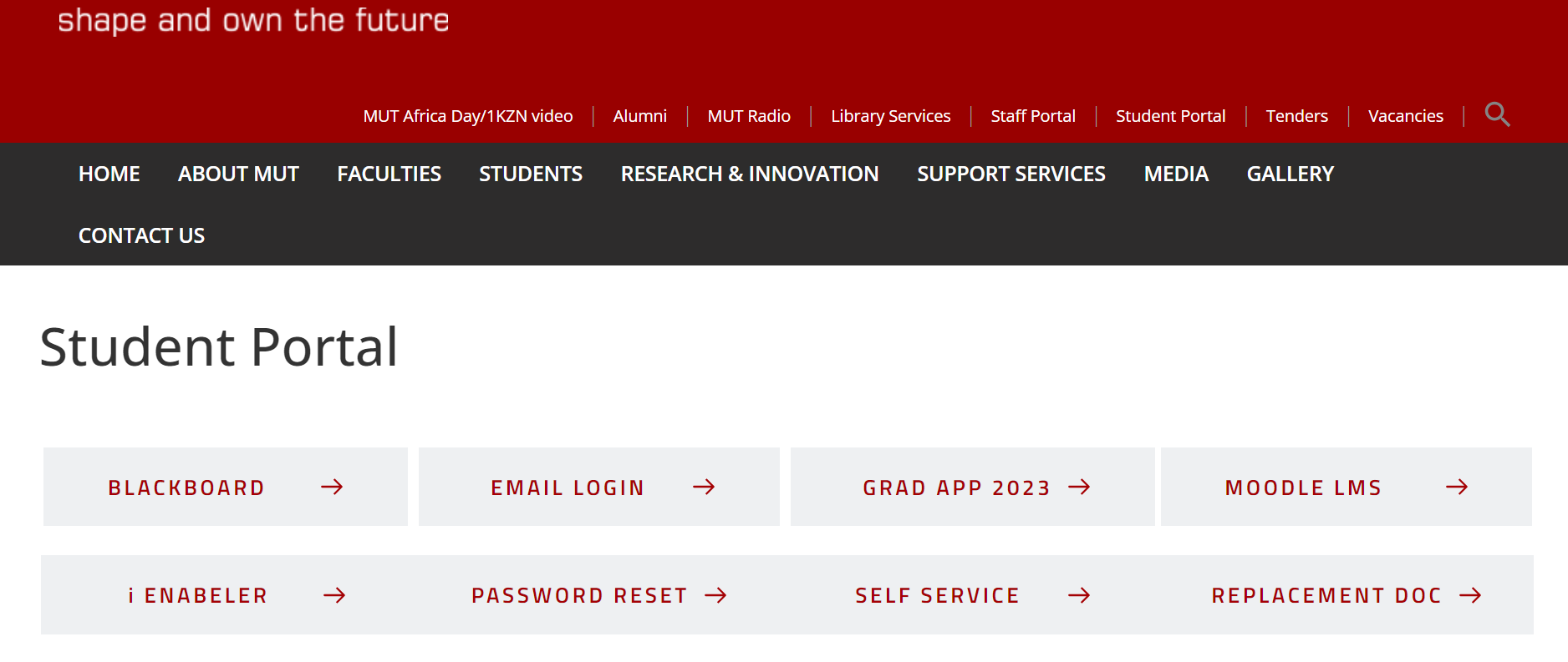 How to Login to the MUT Student Portal