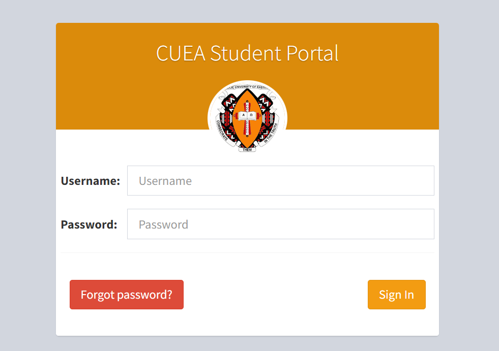 How to Login to the CUEA Student Portal
