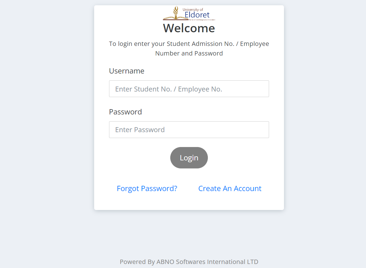 How to Login to the University of Eldoret Student Portal