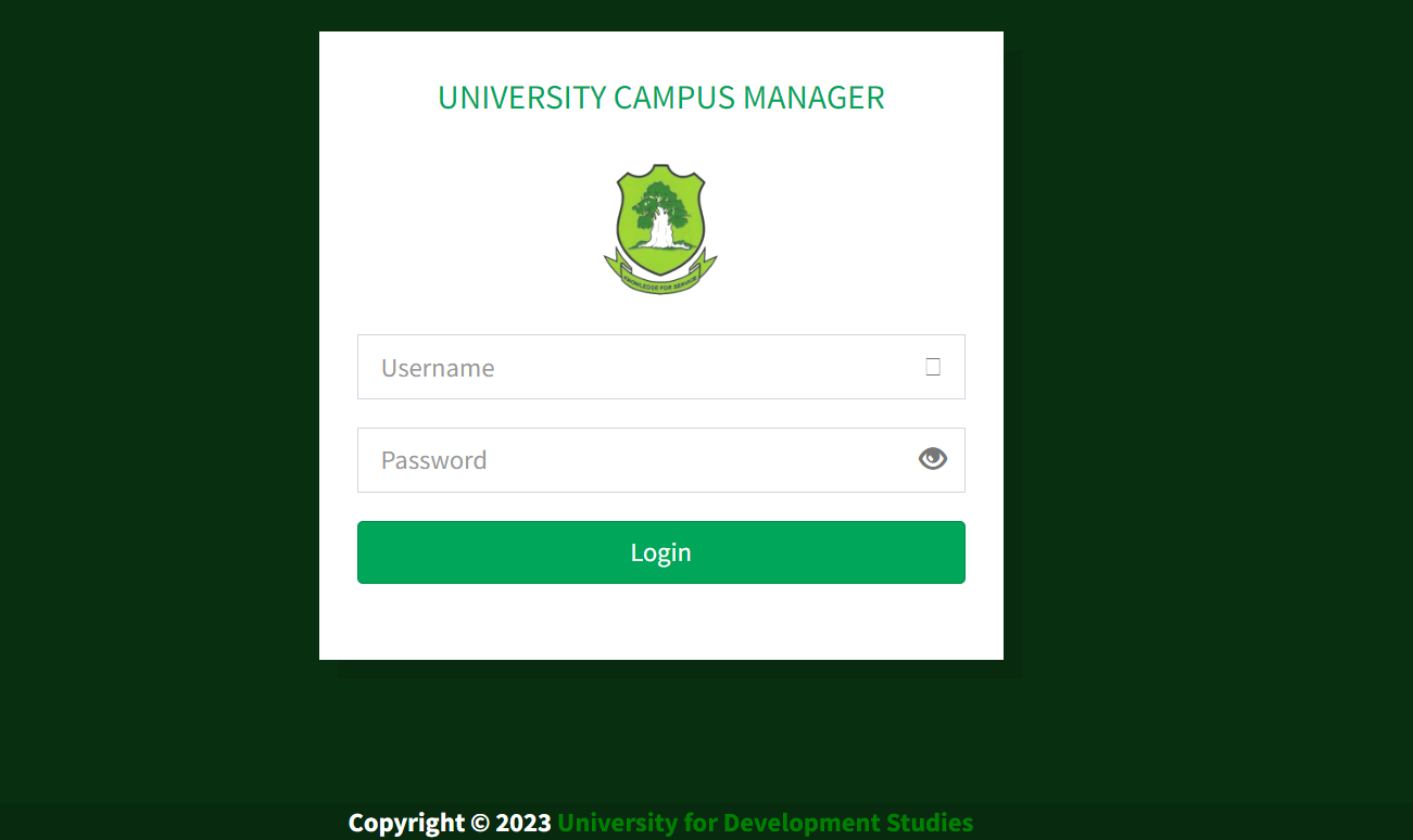 How to Login to the ucm.uds.edu.gh student portal login