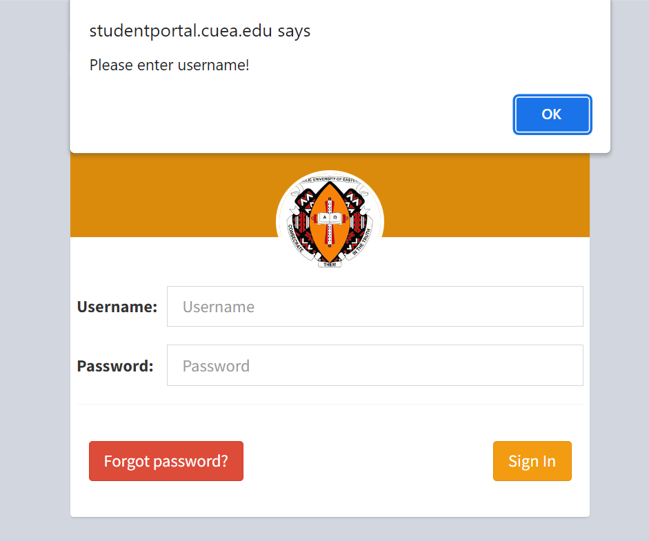 How to Retrieve your cuea Student Portal Login Password