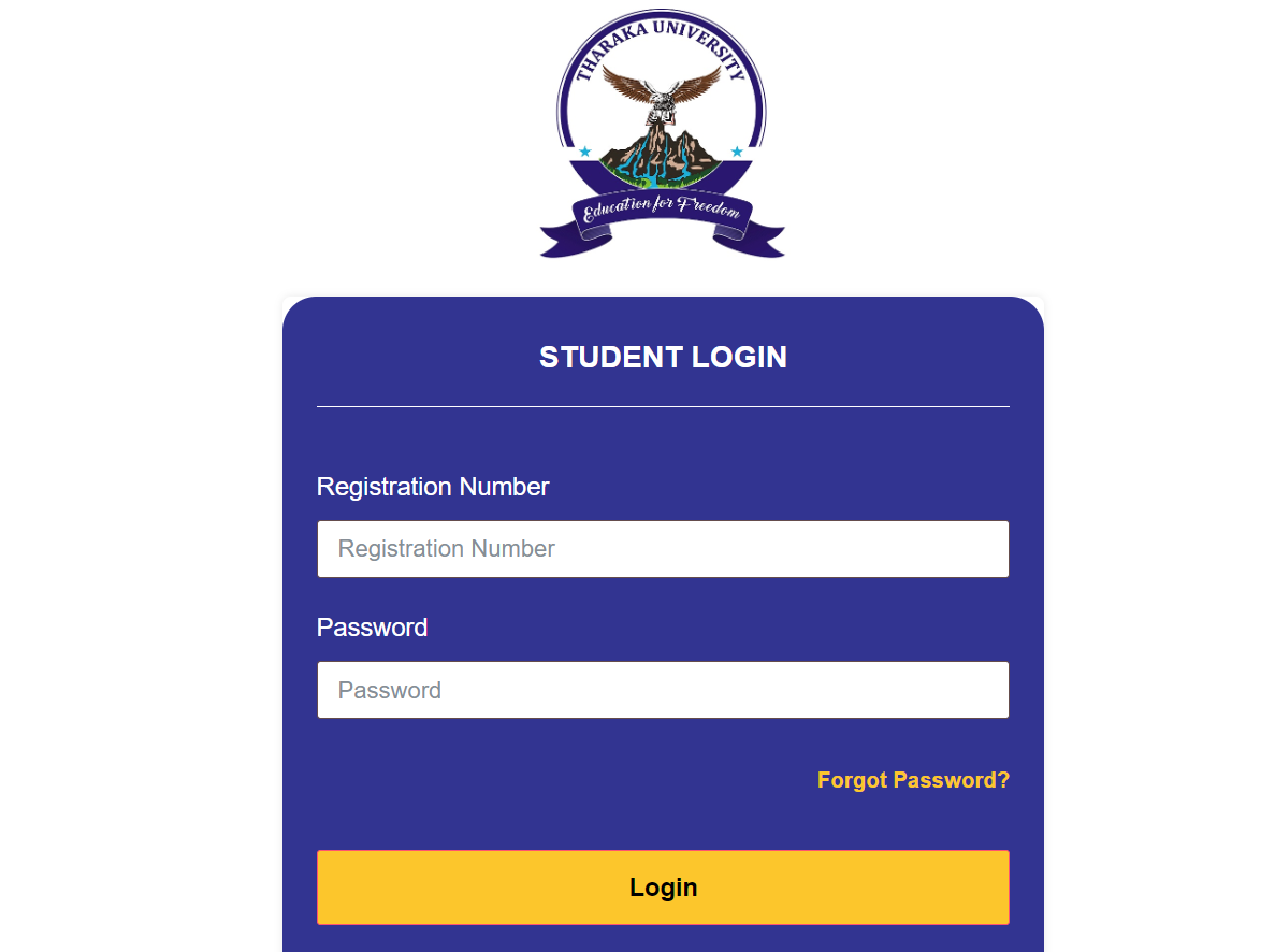 How to Login to the Tharaka university college student portal