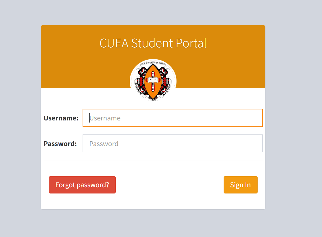 How to Login to the CUEA student portal