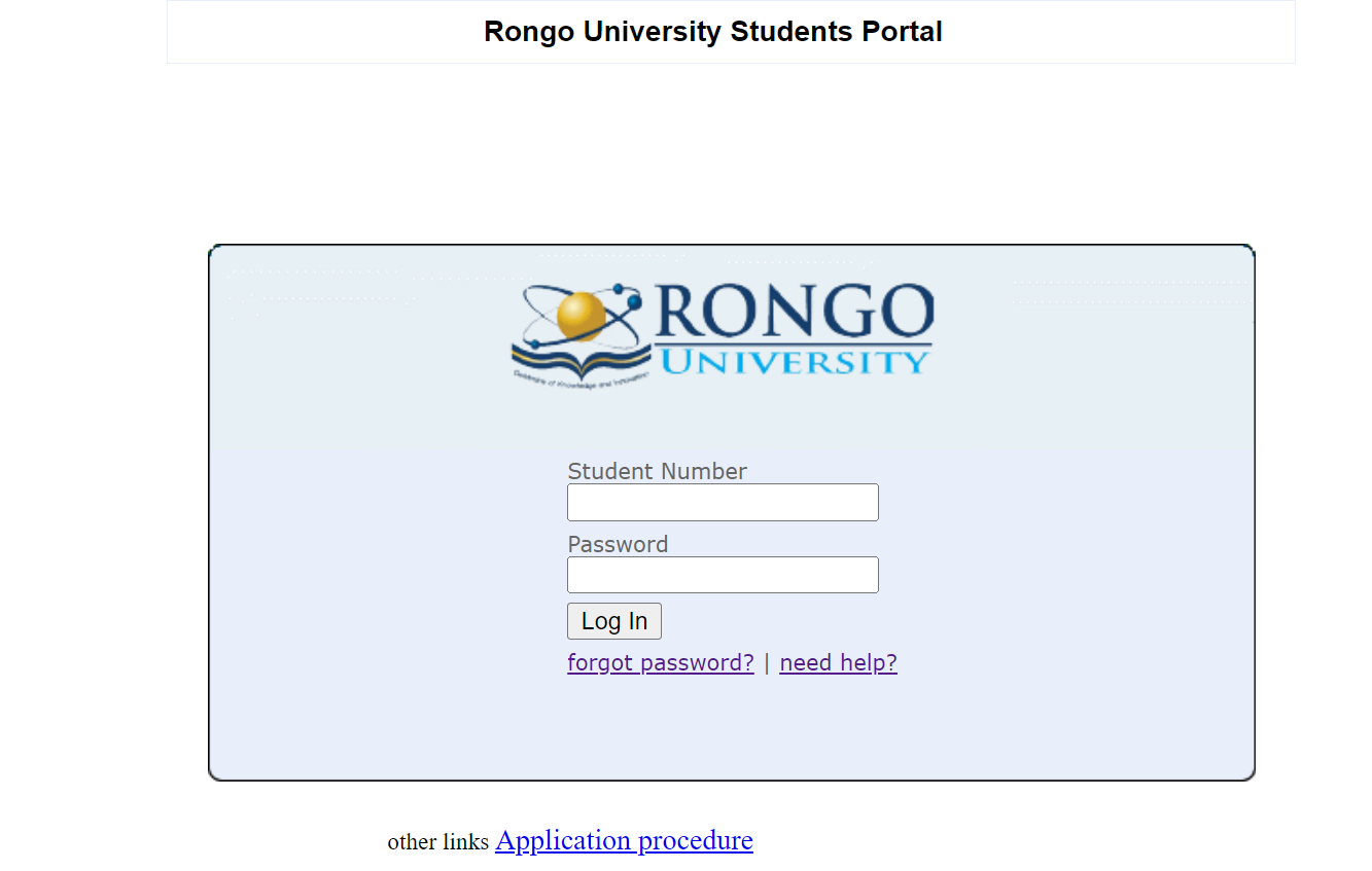 How to Retrieve your Rongo University Student Portal Login Password